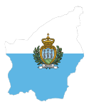 San Marino Map Flag